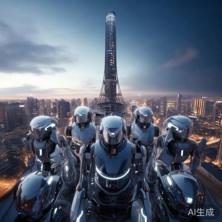 机器人闪耀中央电视塔