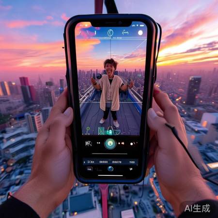 博主跳楼机拍音乐视频