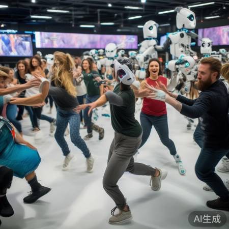 互动区机器人共舞