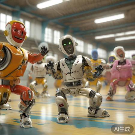 中国功夫机器人，欢乐不断