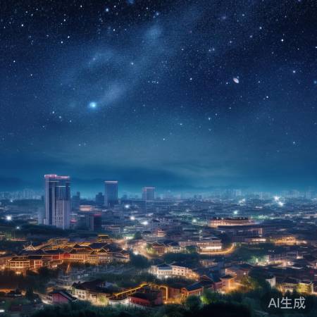 星空下的中国，骄傲灯火