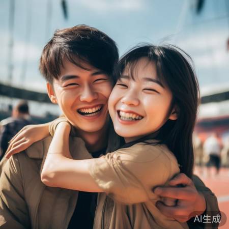 “甜蜜相拥，幸福瞬间”