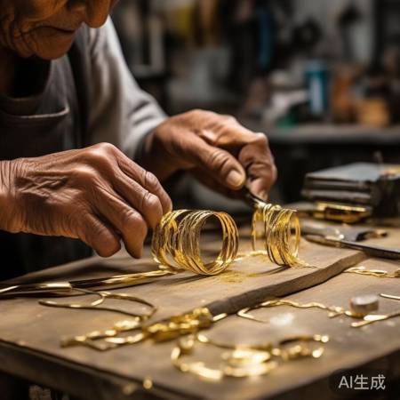 老匠巧变金手镯为美戒