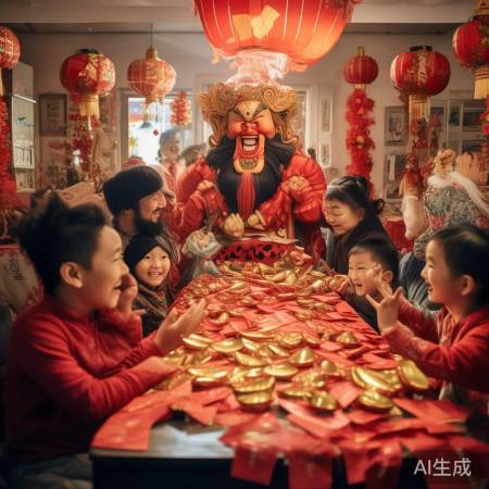 迎财神，民间热闹日