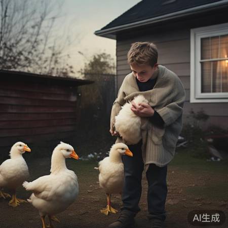 “爱心弟弟护禽草”