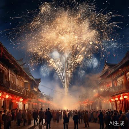 北方民俗烟花秀