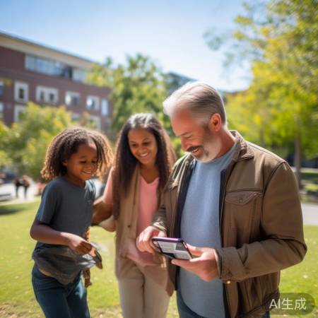 游客适度玩手机,乐享生活
