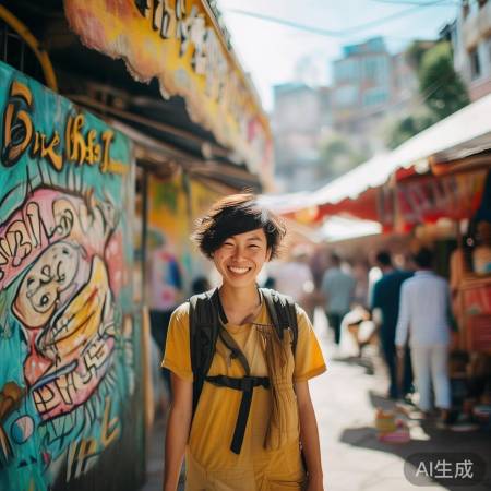 微笑回应景区趣标