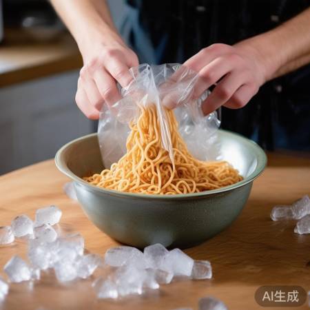 保鲜膜冰袋保炒面