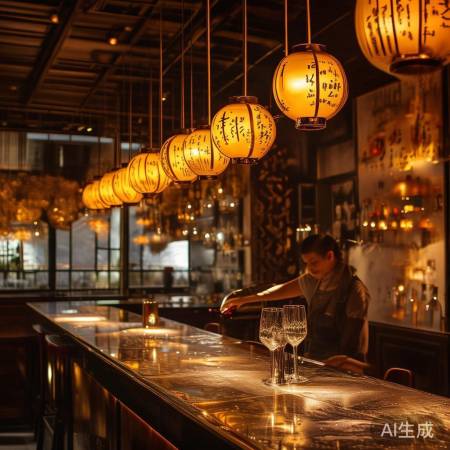 暖光营造温馨，灯笼吊灯添趣味