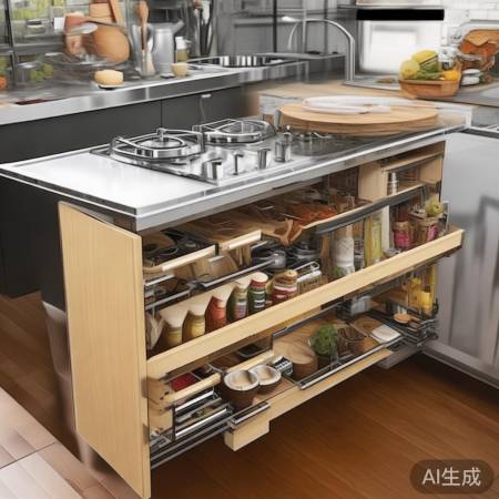 集成灶挂台面扩收纳空间