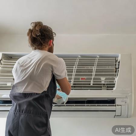 清洗空调内外，防细菌滋生