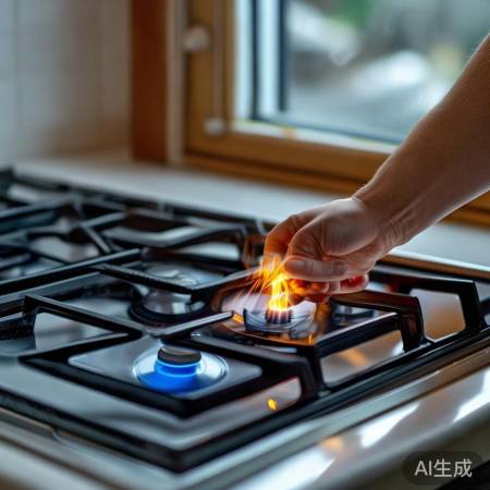 燃气灶通风打火