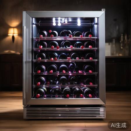 红酒柜：隔层设计，恒温储酒