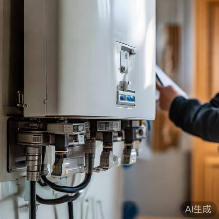 壁挂炉安装调试中