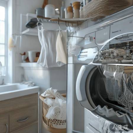 选择轻柔洗程序,护内衣。