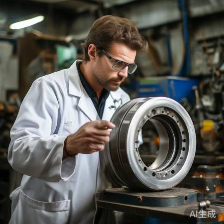 专业人士检查轴承