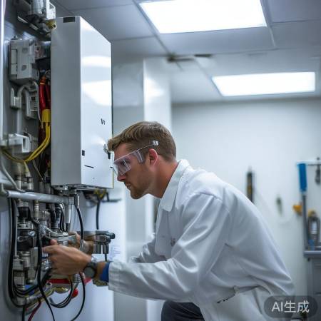 检查部件，测试壁挂炉