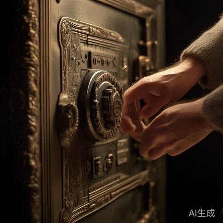 轻柔转动，防损保险柜