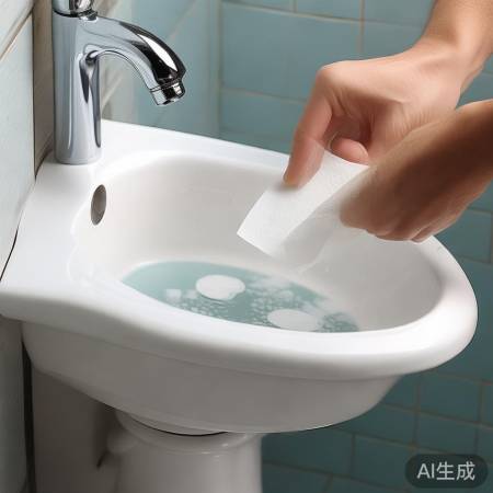 少量多次冲纸巾