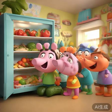 斯麦格冰箱热线客服支持告诉你￥佩奇冰箱里的蔬菜之旅