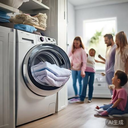 洗衣机：生活好帮手，爱护点赞！
