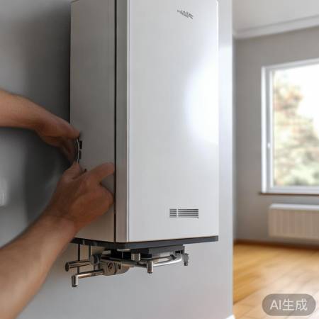 壁挂炉安装，保持水平