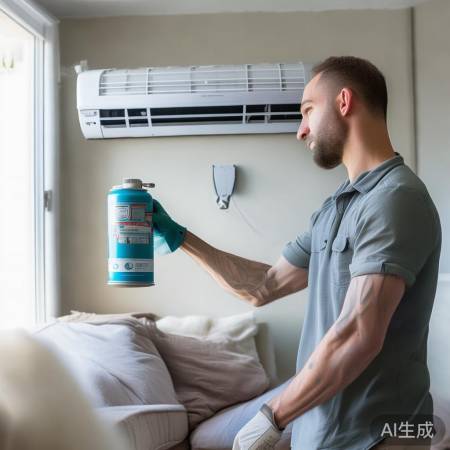 自给空调加氟，技巧简单