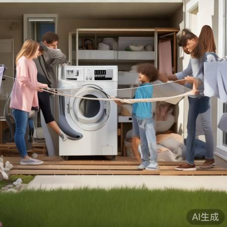 三洋洗衣机客服热线守护者讲解%洗衣机与晾衣杆的最佳距离：空间利用新主张