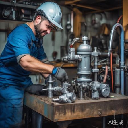 组装水泵，检查水压