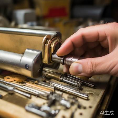 安装新锁芯，注意方向