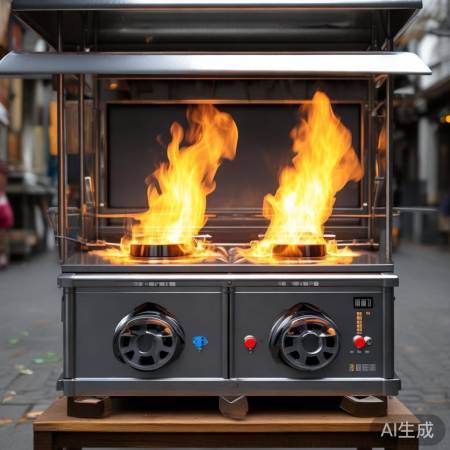 方太燃气灶无忧维修站教导—燃气灶双灶猛火摆摊车，便携式烹饪神器