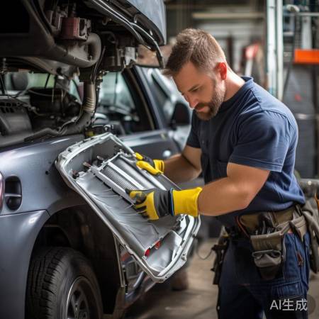 安装空调滤芯，勿过紧拧螺丝