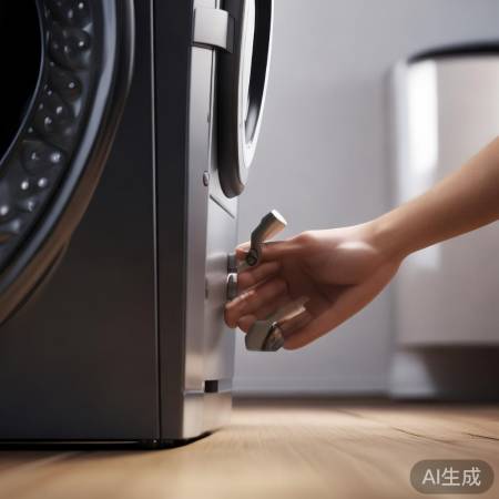 “轻旋旋钮，调洗衣机水平”