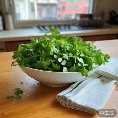 香菜沥干防腐烂