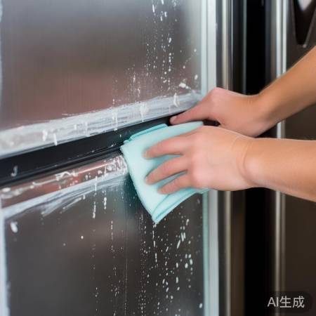 “清洁胶水，无阻碍关冰箱”