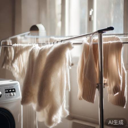 毛毛衣物阴凉晾晒