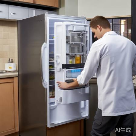 冰箱温度过高，检查冷凝器