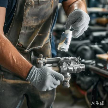 清洁喷油嘴，酒精擦拭