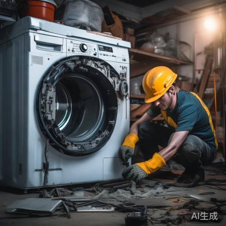 拆洗衣机，注意安全