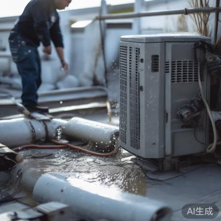 空调外机安装不当，滴水噪音问题