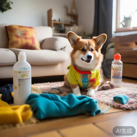 定期消毒柯基犬衣物