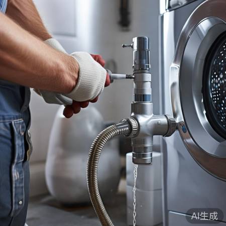 连接水管，注意橡胶垫圈