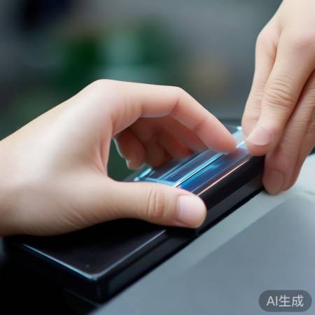 指纹录入，轻按平放