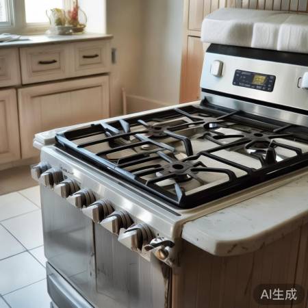 燃气灶旁勿放易燃物