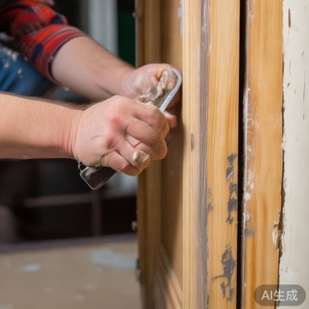 检查门框墙体，填补缝隙